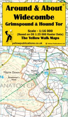 Widecombe, Grimspound & Hound Tor Walking Map