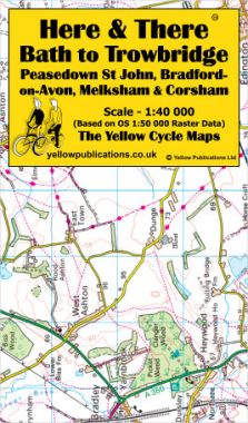 Bath to Trowbridge, Peasedown St John, Bradford-on-Avon, Melksham & Corsham Cycling Map