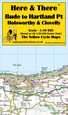 Bude to Hartland Point, Holsworthy & Clovelly Cycling Map