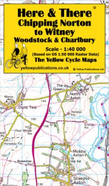 Chipping Norton to Witney, Woodstock & Charlbury Cycling Map