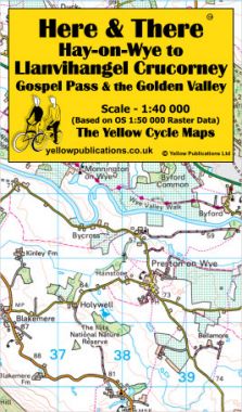 Hay-on-Wye to Llanvihangel Crucorney, Gospel Pass & the Golden Valley Cycling Map