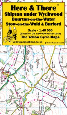 Shipton under Wychwood, Bourton-on-the-Water, Stow-on-the-Wold & Burford Cycling Map