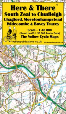 South Zeal to Chudleigh, Chagford, Moretonhampstead, Widecombe & Bovey Tracey Cycling Map