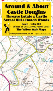 Castle Douglas, Threave Estate & Castle, Screel Hill & Doach Woods Walking Map