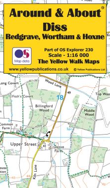 Diss, Redgrave, Wortham & Hoxne Walking Map
