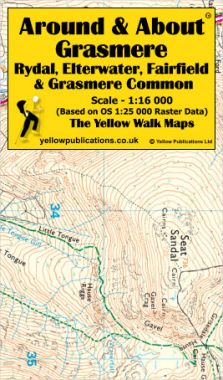 Grasmere, Rydal, Elterwater, Grasmere Common & Fairfield Walking Map