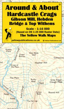 Hardcastle Crags, Gibson Mill, Hebden Bridge & Top Withens Walking Map