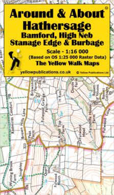 Hathersage, Bamford, High Neb, Stanage Edge & Burbage Walking Map