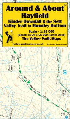 Hayfield, Kinder Downfall & the Sett Valley Trail to Mousley Bottom Walking Map