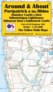 Portpatrick & the Rhins, Dunskey Castle & Glen, Killantringan Lighthouse, Aldouran Glen & Galdenoch Castle Walking Map