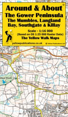 The Gower Peninsula: The Mumbles, Langland Bay, Southgate & Killay Walking Map