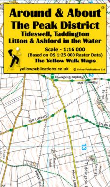 The Peak District, Tideswell, Taddington, Litton & Ashford in the Water Walking Map