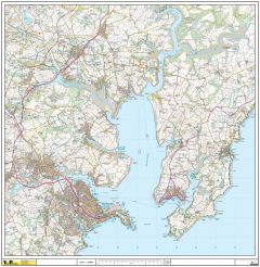 Falmouth & the Roseland Peninsula Wall Map