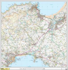 St Ives, Hayle & Penzance Wall Map