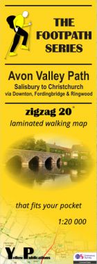 Avon Valley Path: Salisbury to Christchurch Walking Map