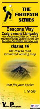 Beacons Way 3: Craig-y-nos to Llangadog Walking Map