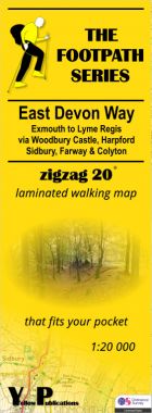 East Devon Way: Exmouth to Lyme Regis Walking Map