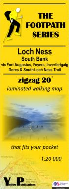 Loch Ness South Bank: via Fort Augustus, Foyers, Inverfarigaig, Dores & South Loch Ness Trail Walking Map