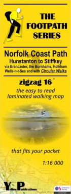 Norfolk Coast Path 1: Hunstanton to Stiffkey Walking Map