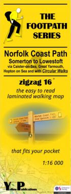 Norfolk Coast Path 4: Somerton to Lowestoft Walking Map