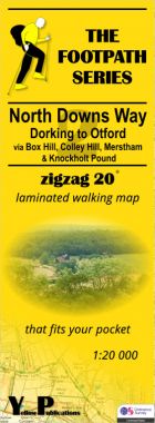 North Downs Way 2: Dorking to Otford Walking Map