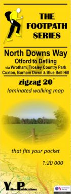 North Downs Way 3: Otford to Detling Walking Map
