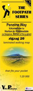Pennine Way 3: Ickornshaw to Horton in Ribblesdale Walking Map