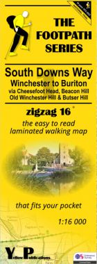 South Downs Way 1: Winchester to Buriton Walking Map