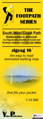 South West Coast Path 17: Babbacombe to Sidmouth Walking Map