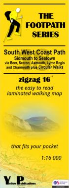 South West Coast Path 18: Sidmouth to Seatown Walking Map