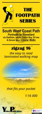 South West Coast Path 8: Portreath to Trewellard Walking Map