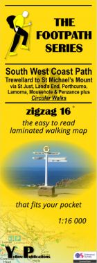 South West Coast Path 9: Trewellard to St Michael's Mount Walking Map