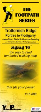 Trotternish Ridge: Portree to Flodigarry Walking Map