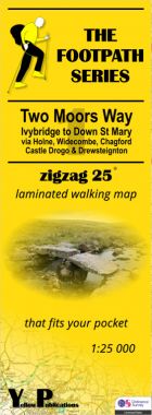Two Moors Way 1: Ivybridge to Down St Mary Walking Map