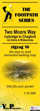 Two Moors Way: Ivybridge to Chagford Walking Map