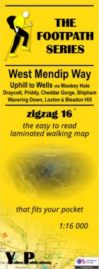 West Mendip Way: Uphill to Wells Walking Map
